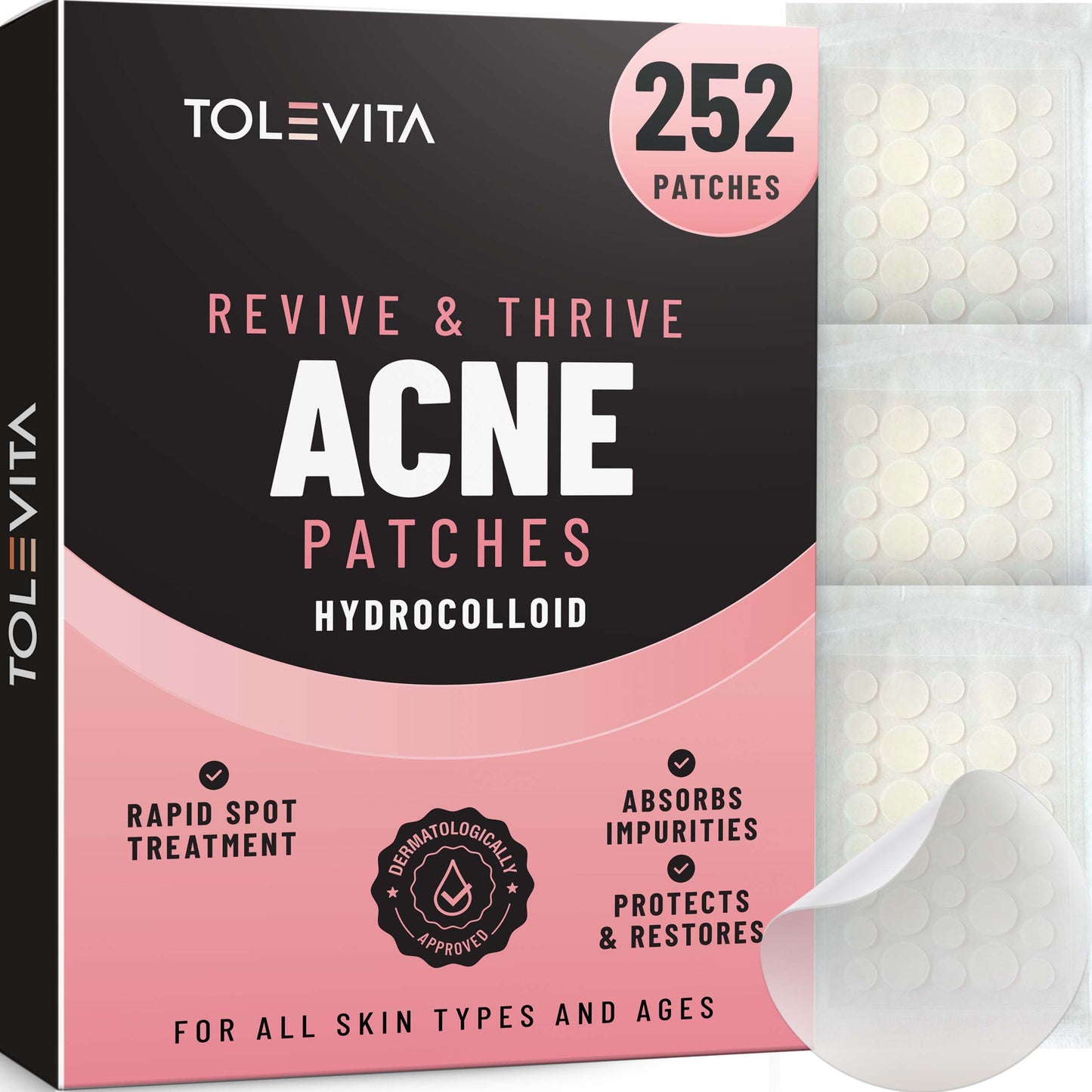 Hydrocolloid Acne Patches for Face | Blemish & Zit Covering Patches for All Skin Types