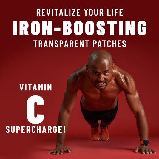 Iron Patches with Vitamin C, Transparent Patches for Energy, Focus & Body Support, 36 patches