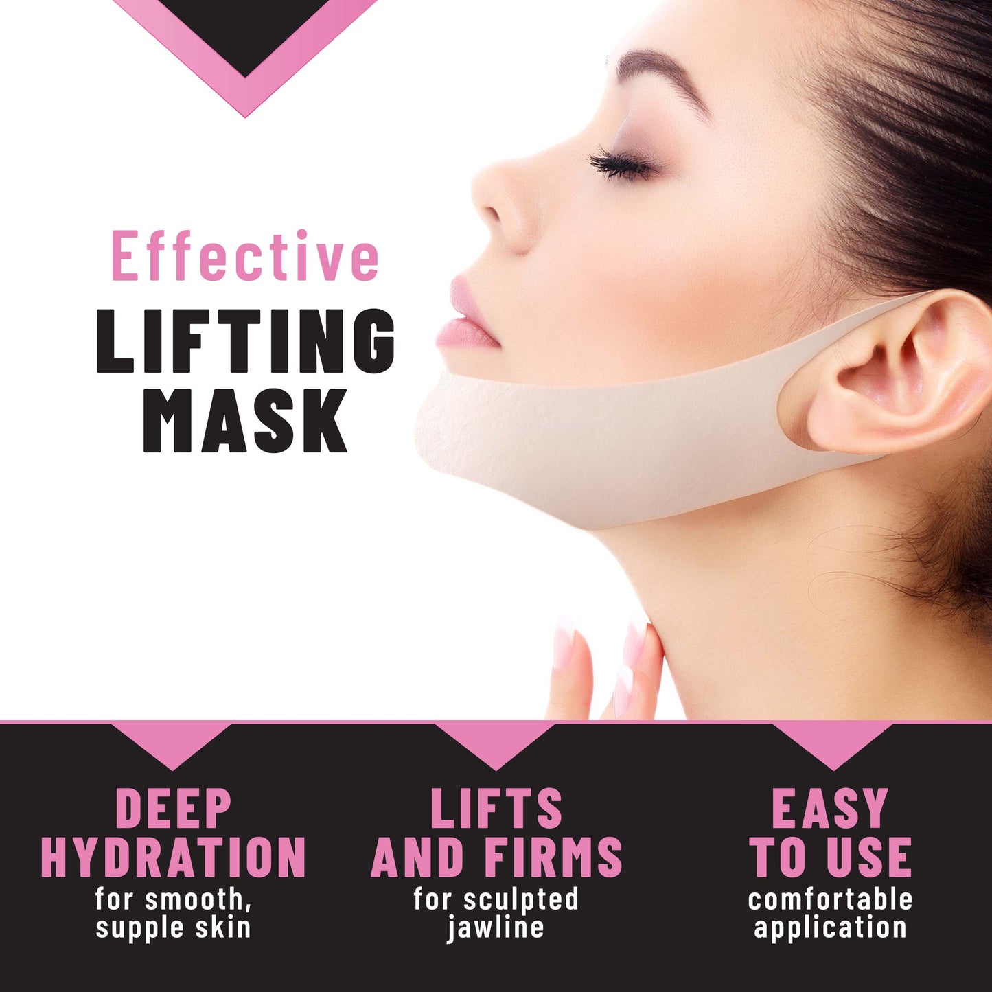 V-Line Lifting Mask – Double Chin Reducer with Hydrogel & Vitamin E (5 Pcs)