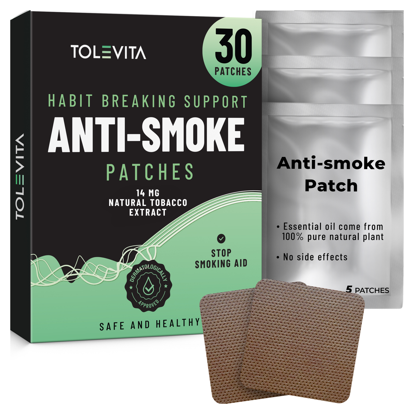 Anti-Smoke Herbal Patches to Help Reduce Cravings | Herbal Stop Smoking Aid for a Healthier Lifestyle