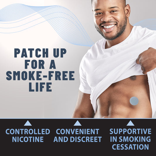 Anti-Smoke Herbal Patches to Help Reduce Cravings |  Circle Shape 3mg (Blue), 30 patches