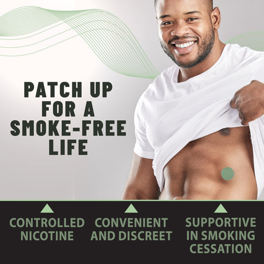 Anti-Smoke Herbal Patches to Help Reduce Cravings |  Circle Shape 7mg (Green), 30 patches