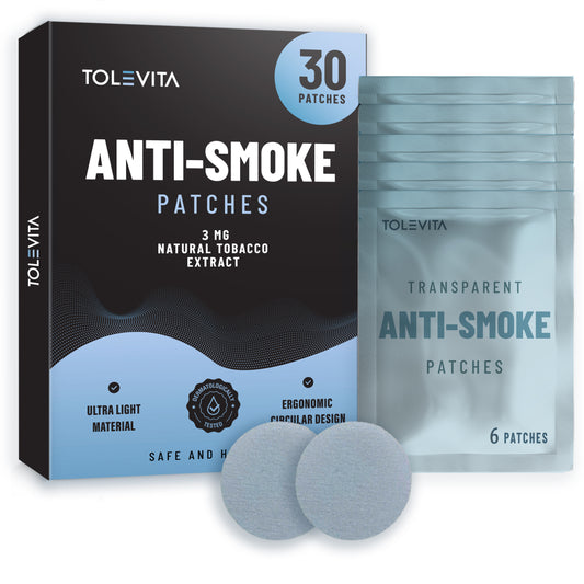 Anti-Smoke Herbal Patches to Help Reduce Cravings |  Circle Shape 3mg (Blue), 30 patches