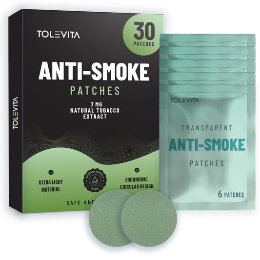 Anti-Smoke Herbal Patches to Help Reduce Cravings |  Circle Shape 7mg (Green), 30 patches