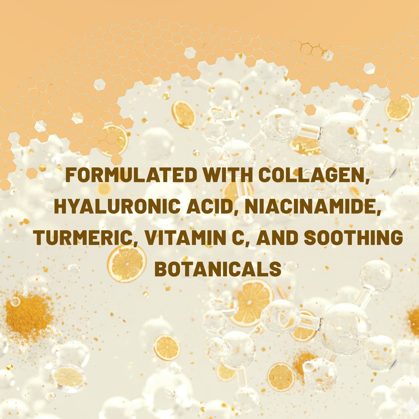 Bio-Collagen Overnight Face Mask, Brightening & Illuminating Sheet Mask with Turmeric & Vitamin C, 6 Masks