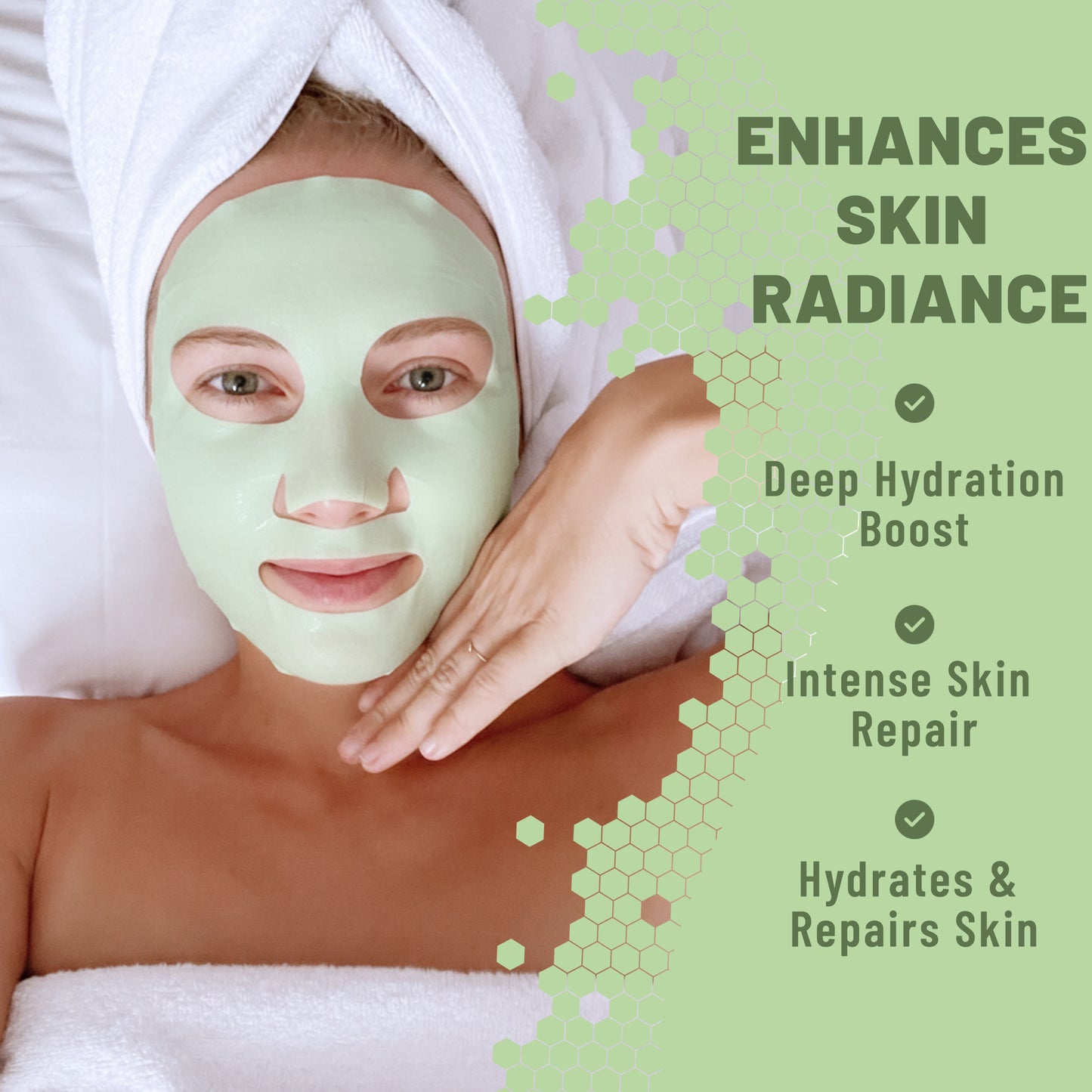 Bio-Collagen Overnight Face Mask, Hydrating & Repairing Sheet Mask with Snail Mucin & Hyaluronic Acid, 6 Masks