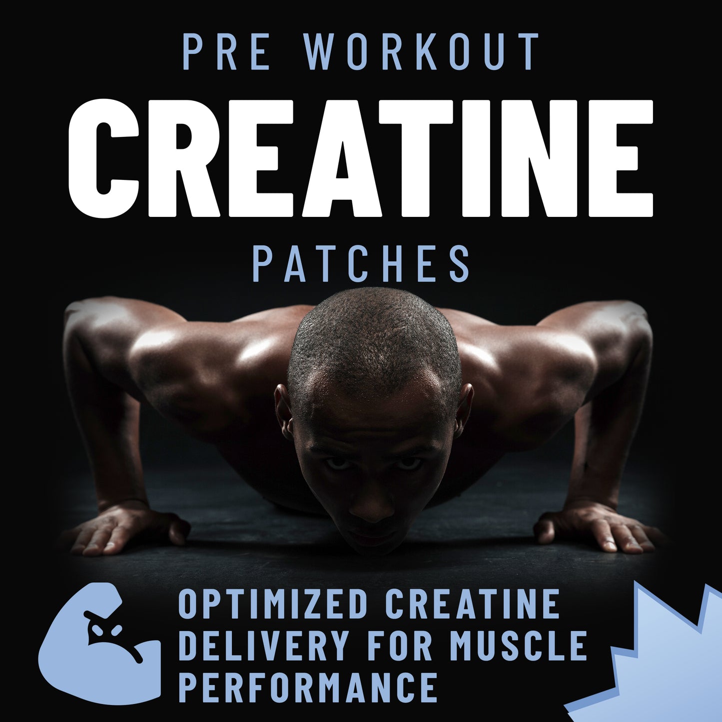 Pre Workout Creatine Patches | Creatine Monohydrate & Pyruvate  - 36 Pcs