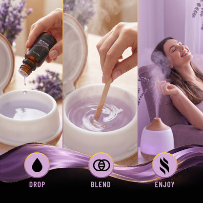 Essential Oils Set, Aromatherapy Oils for Diffusers, Humidifiers, Massage, Candle Making & Soap Making, 6 x 10 ml