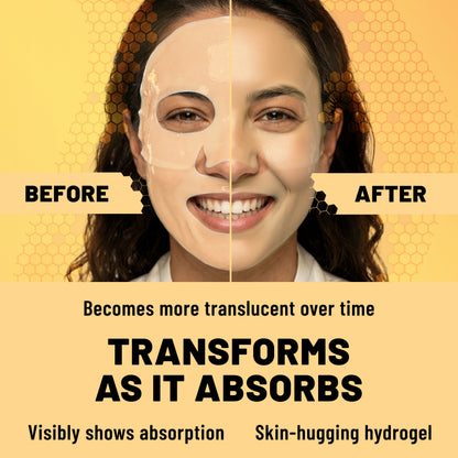 Bio-Collagen Hydrogel Face Mask, Brightening & Illuminating Mask with Turmeric & Vitamin C, 6 Masks