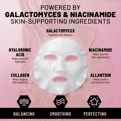 Bio-Collagen Hydrogel Face Mask, Hydrating & Nourishing Mask with Collagen, Hyaluronic Acid & Niacinamide, 6 masks