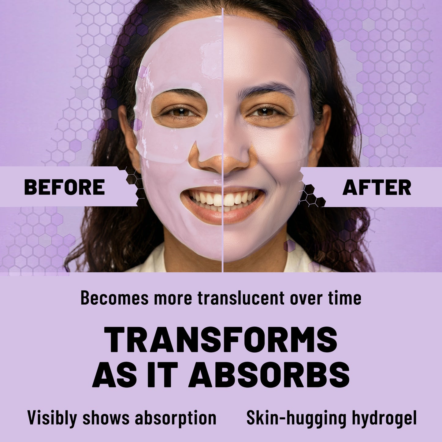 Bio-Collagen Hydrogel Face Mask, Smoothing & Renewing Mask with Bakuchiol & Niacinamide, 6 Masks