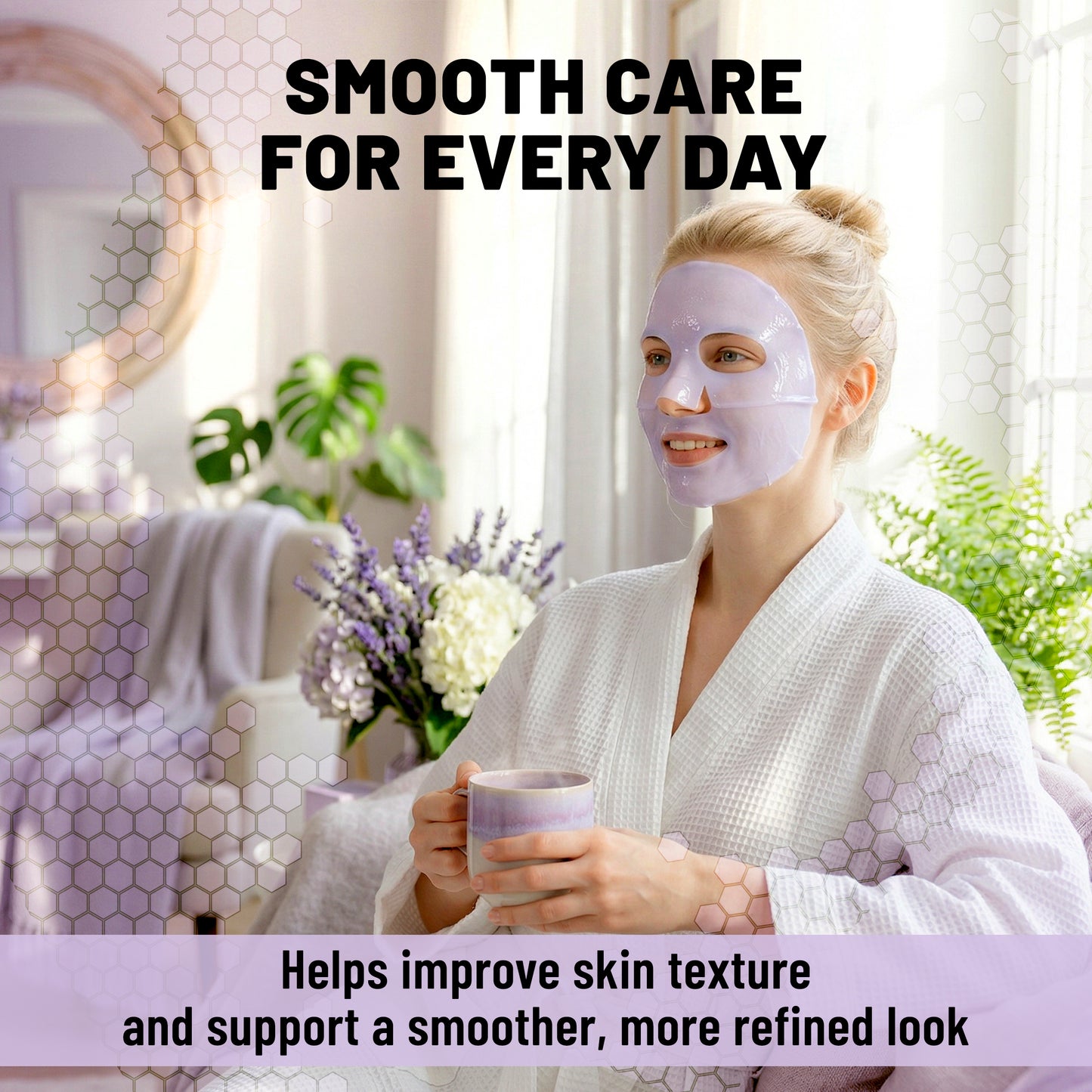 Bio-Collagen Hydrogel Face Mask, Smoothing & Renewing Mask with Bakuchiol & Niacinamide, 6 Masks