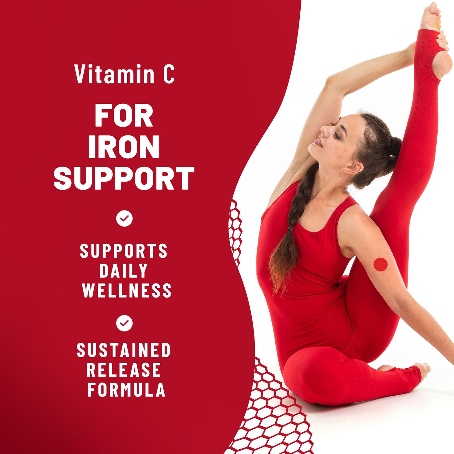 Iron Patches, Daily Vitality & Strength Support with Iron, Vitamin C & Folate, 36 Patches