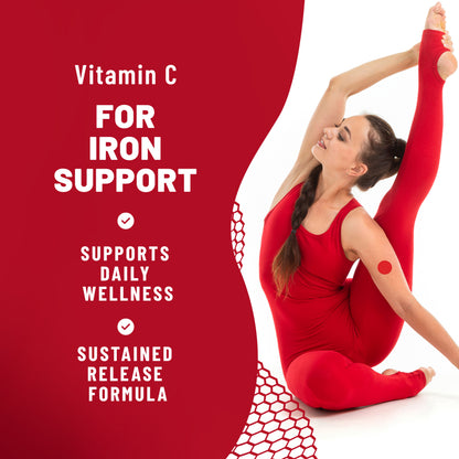 Iron Patches, Daily Vitality & Strength Support with Iron, Vitamin C & Folate, 36 Patches