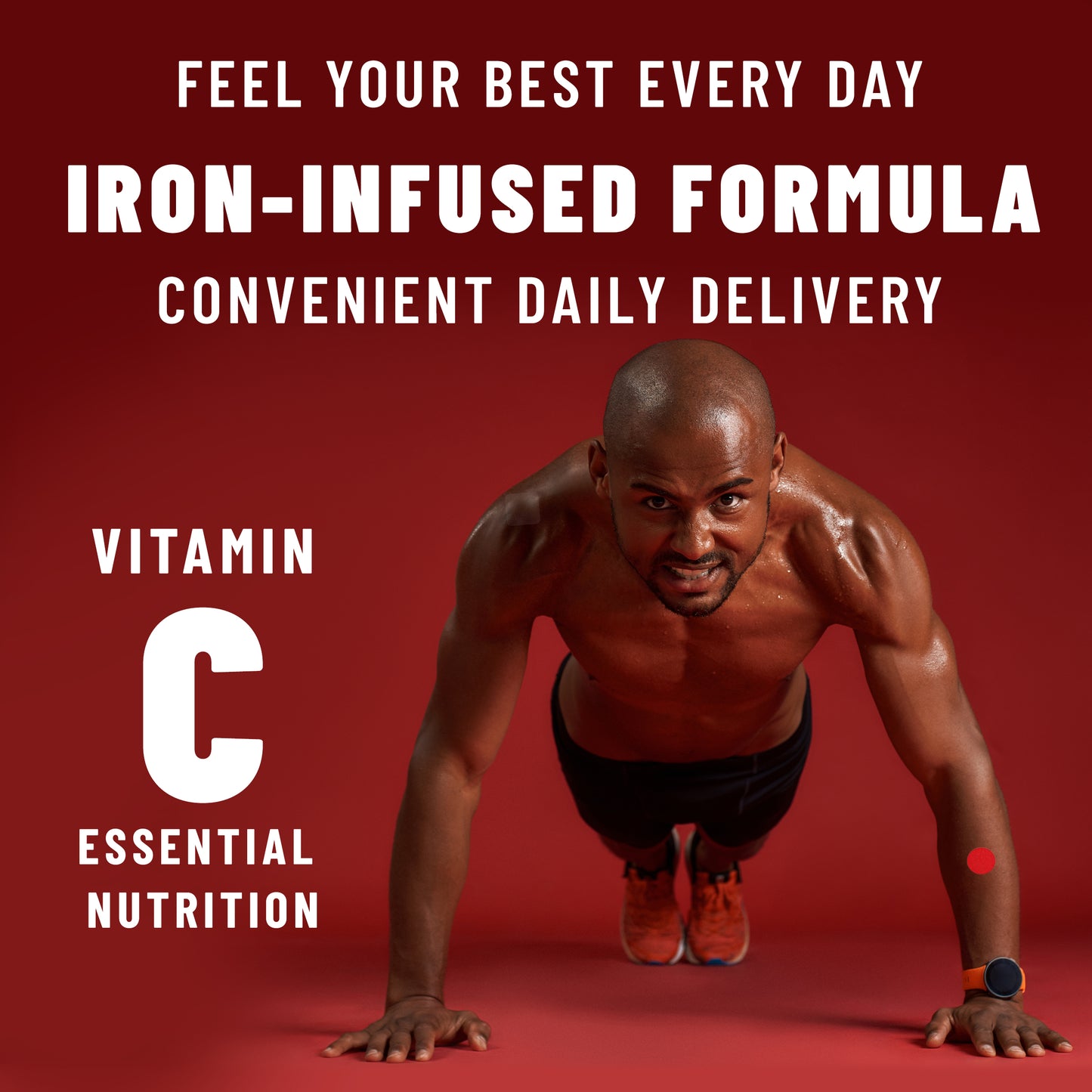 Iron Patches, Daily Vitality & Strength Support with Iron, Vitamin C & Folate, 36 Patches