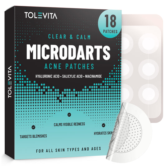 Microdarts Patches Targeted Blemish & Skin Support with Hyaluronic Acid, Salicylic Acid & Niacinamide, 18 Patches