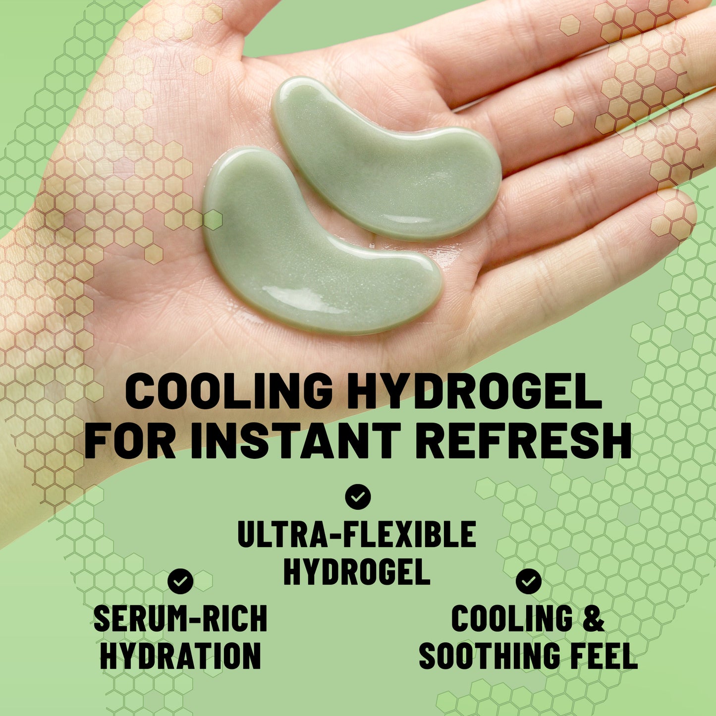 Hydrogel Eye Patches, Hydrating & Repairing Under Eye Masks with Snail Mucin & Hyaluronic Acid, 60 Patches
