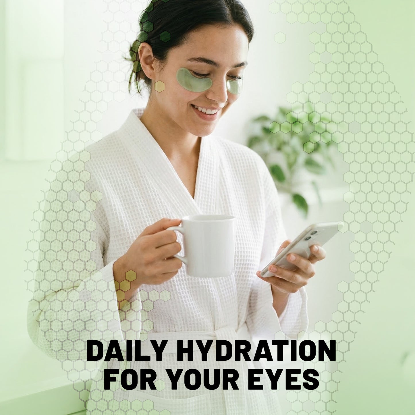 Hydrogel Eye Patches, Hydrating & Repairing Under Eye Masks with Snail Mucin & Hyaluronic Acid, 60 Patches
