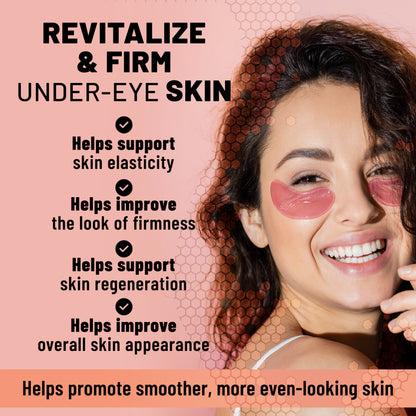 Hydrogel Eye Patches, Regenerating & Firming Under Eye Masks with Salmon DNA (PDRN), 60 Patches