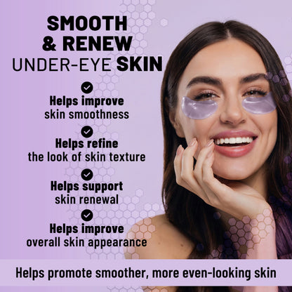 Hydrogel Eye Patches, Smoothing & Renewing Under Eye Masks with Bakuchiol & Niacinamide, 60 Patches