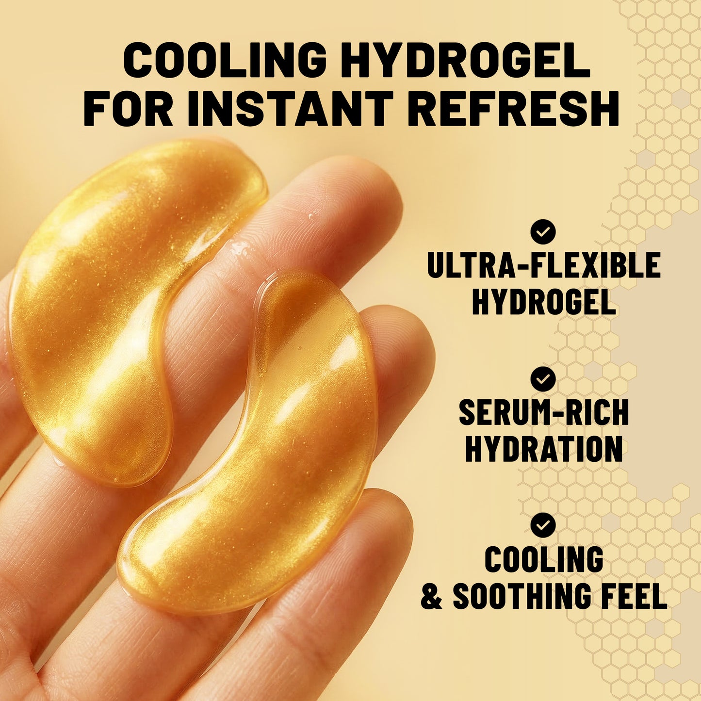 Hydrogel Eye Patches, Brightening & Revitalizing Under Eye Masks with Caffeine & Vitamin C, 60 Patches
