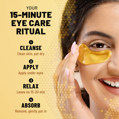 Hydrogel Eye Patches, Brightening & Revitalizing Under Eye Masks with Caffeine & Vitamin C, 60 Patches