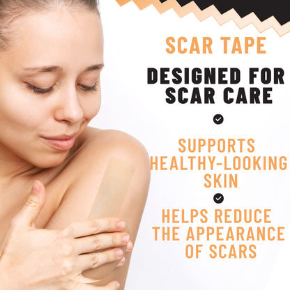 Silicone Scar Tape, Smoothing & Softening Silicone Gel Tape for Surgical Scars, Burns, Acne Marks & Minor Wounds, 4 cm × 1.5 m Roll