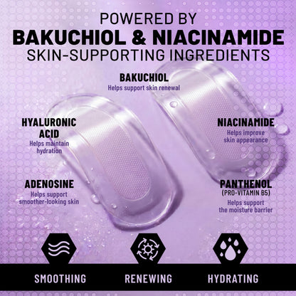 Microdarts Wrinkle Patches, Smoothing & Firming Patches with Bakuchiol, Hyaluronic Acid & Niacinamide, 10 Patches