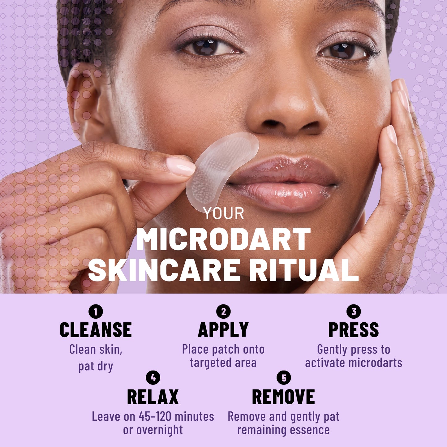 Microdarts Wrinkle Patches, Smoothing & Firming Patches with Bakuchiol, Hyaluronic Acid & Niacinamide, 10 Patches