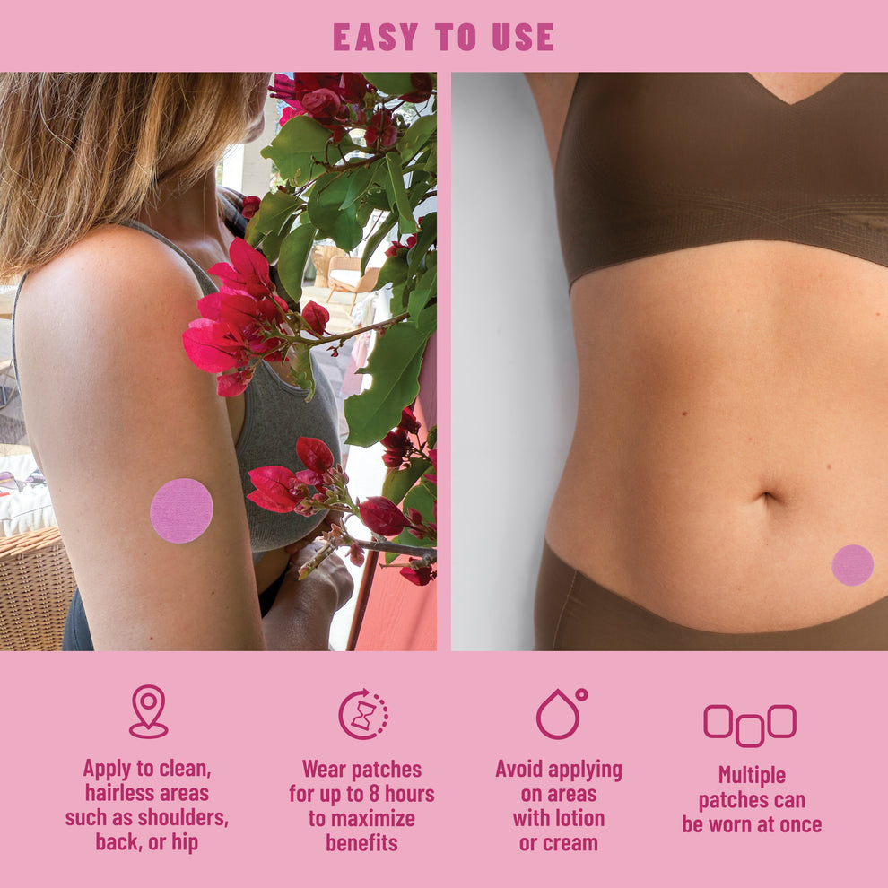 Period Patches Menstrual & Cycle Support with Chasteberry, Magnesium ...
