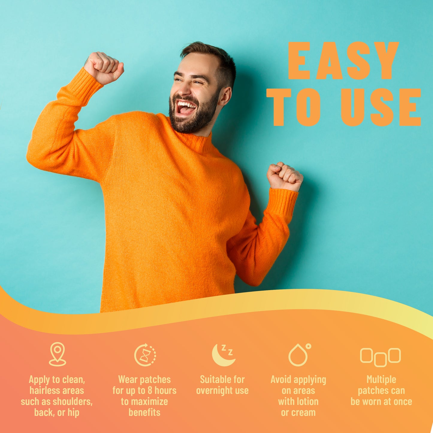 Mood Patches, Daily Mood & Emotional Wellbeing Support with 5-HTP, L-Theanine, Rhodiola & Mucuna, 36 Patches