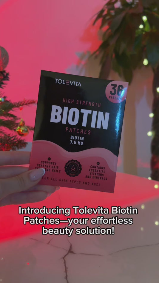 Biotin Patches - 36 Pcs | 7.5 mg Biotin with Essential Vitamins - 36 Pcs