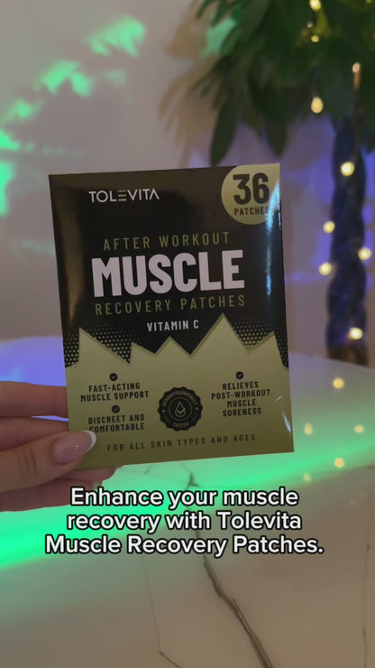 Post-Workout Muscle Recovery Patches with Vitamin C, 36 Patches