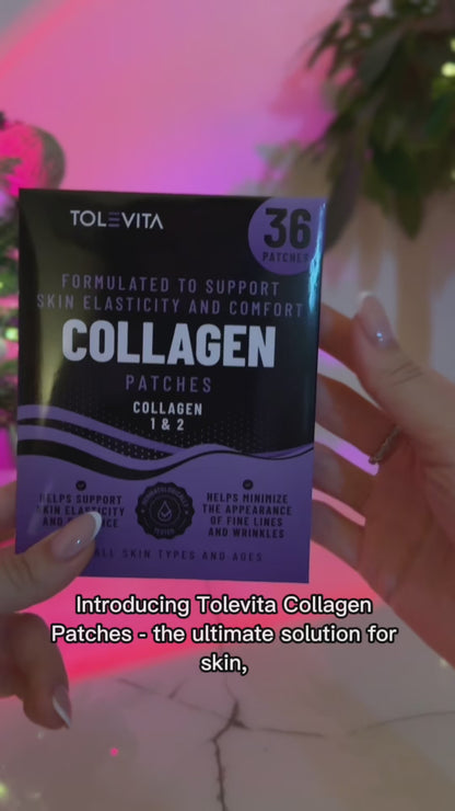 Collagen Patches Skin, Joint & Connective Tissue Support with Collagen, Hyaluronic Acid, Vitamins & Minerals, 36 Patches