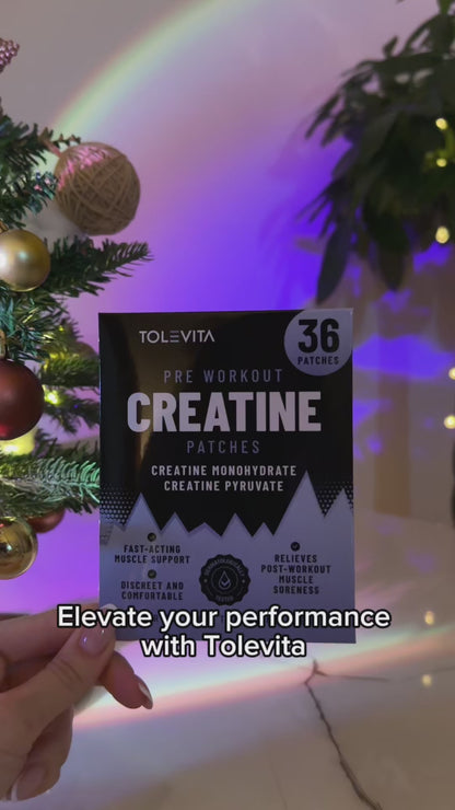 Pre Workout Creatine Patches with Creatine Monohydrate & Pyruvate, 36 patches