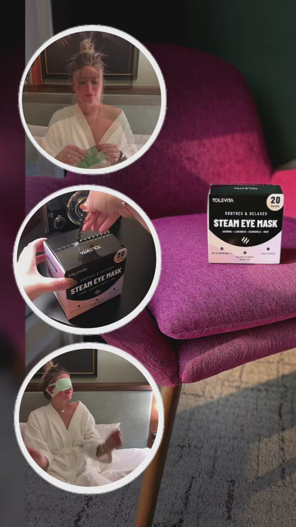 Steam Eye Mask, Self-Heating & Soothing Eye Mask for Relaxation & Eye Fatigue Relief, 20 Masks