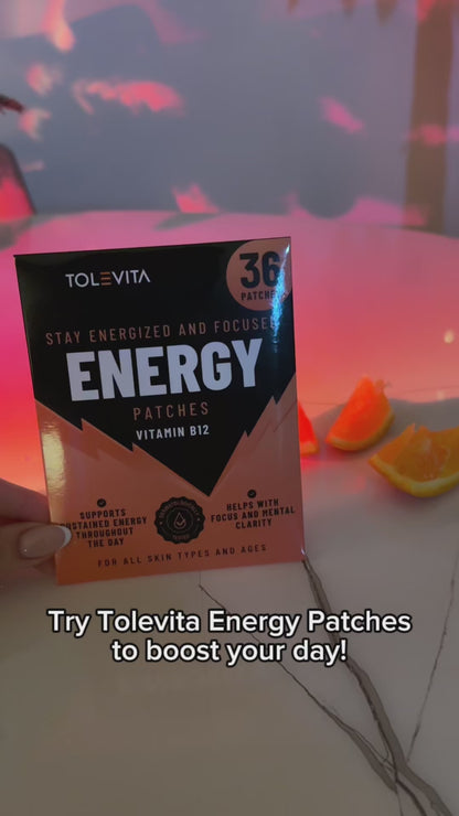Energy Patches Natural Energy & Metabolism Support with B-Complex Vitamins, 36 Patches