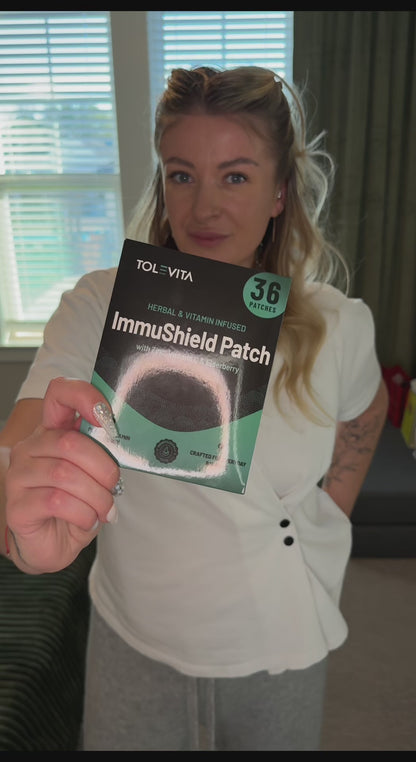 ImmuShield Patches Daily Wellness with Vitamin D3, Zinc & Plant Extracts, 36 patches
