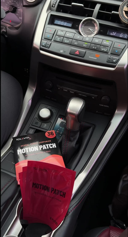Motion Sickness Patches Natural Motion Sickness Support with Ginger, Peppermint, Sanchi & Herbal Botanicals, 36 patches